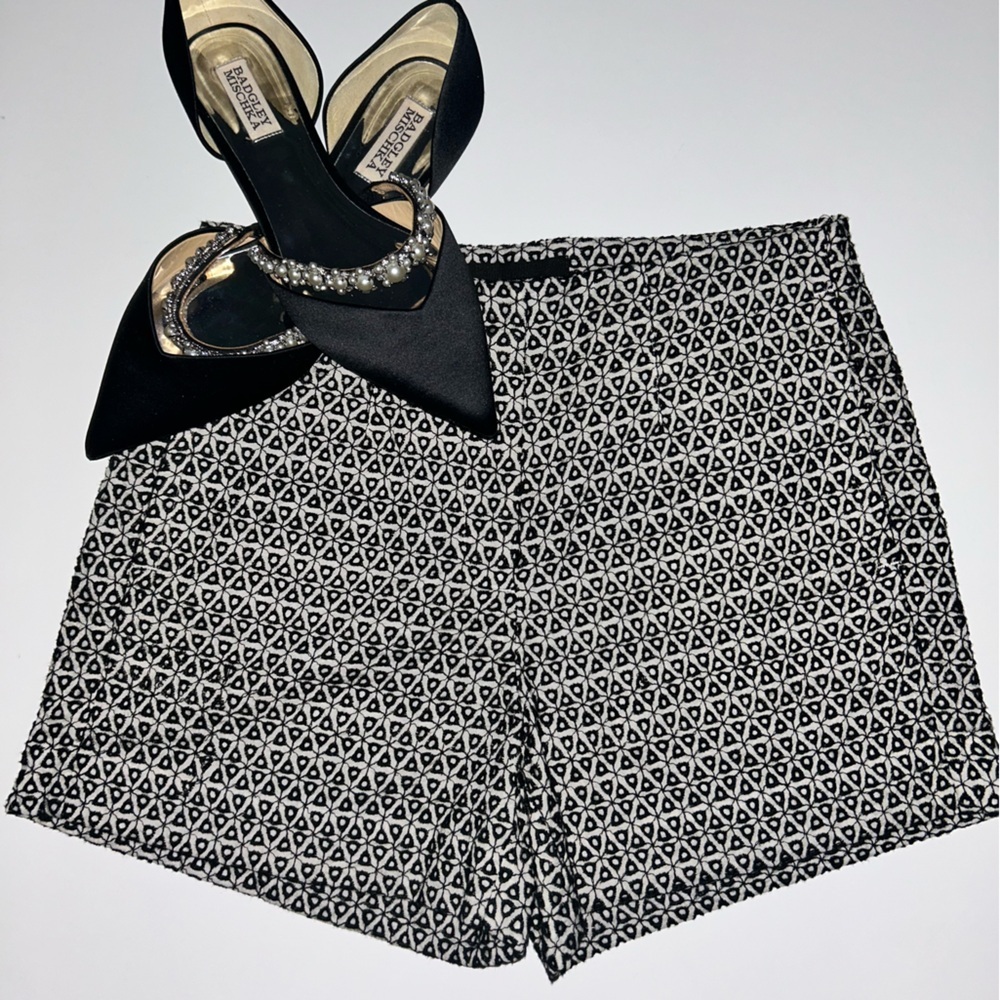 J. Crew Black and White Patterned Shorts